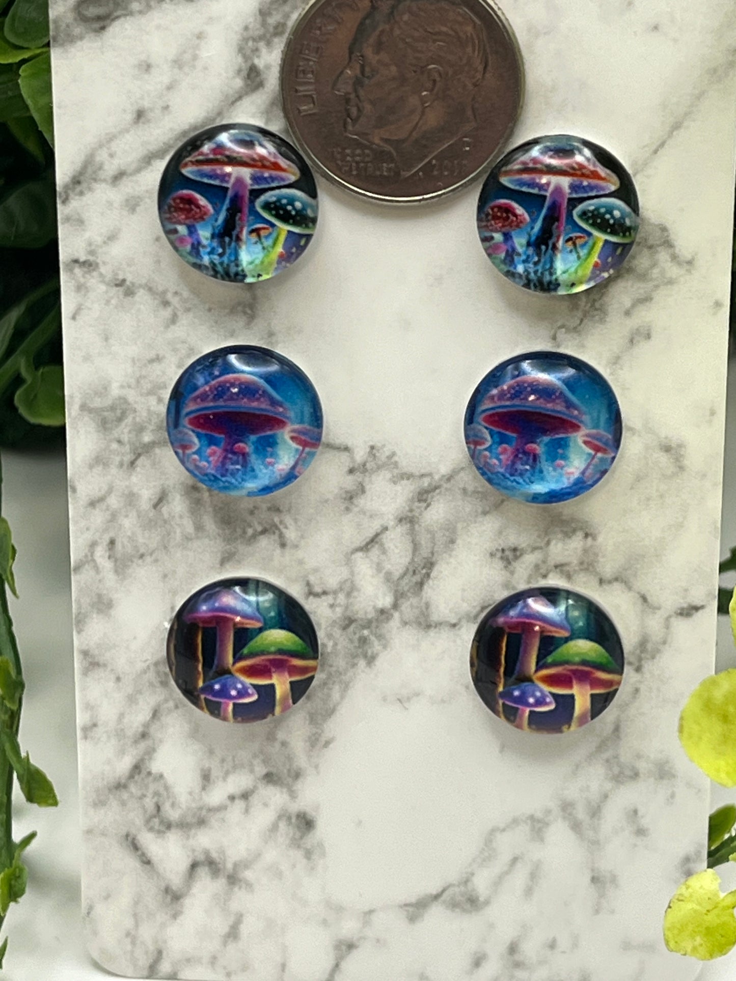 3 Pair Fantasy Mushroom Set