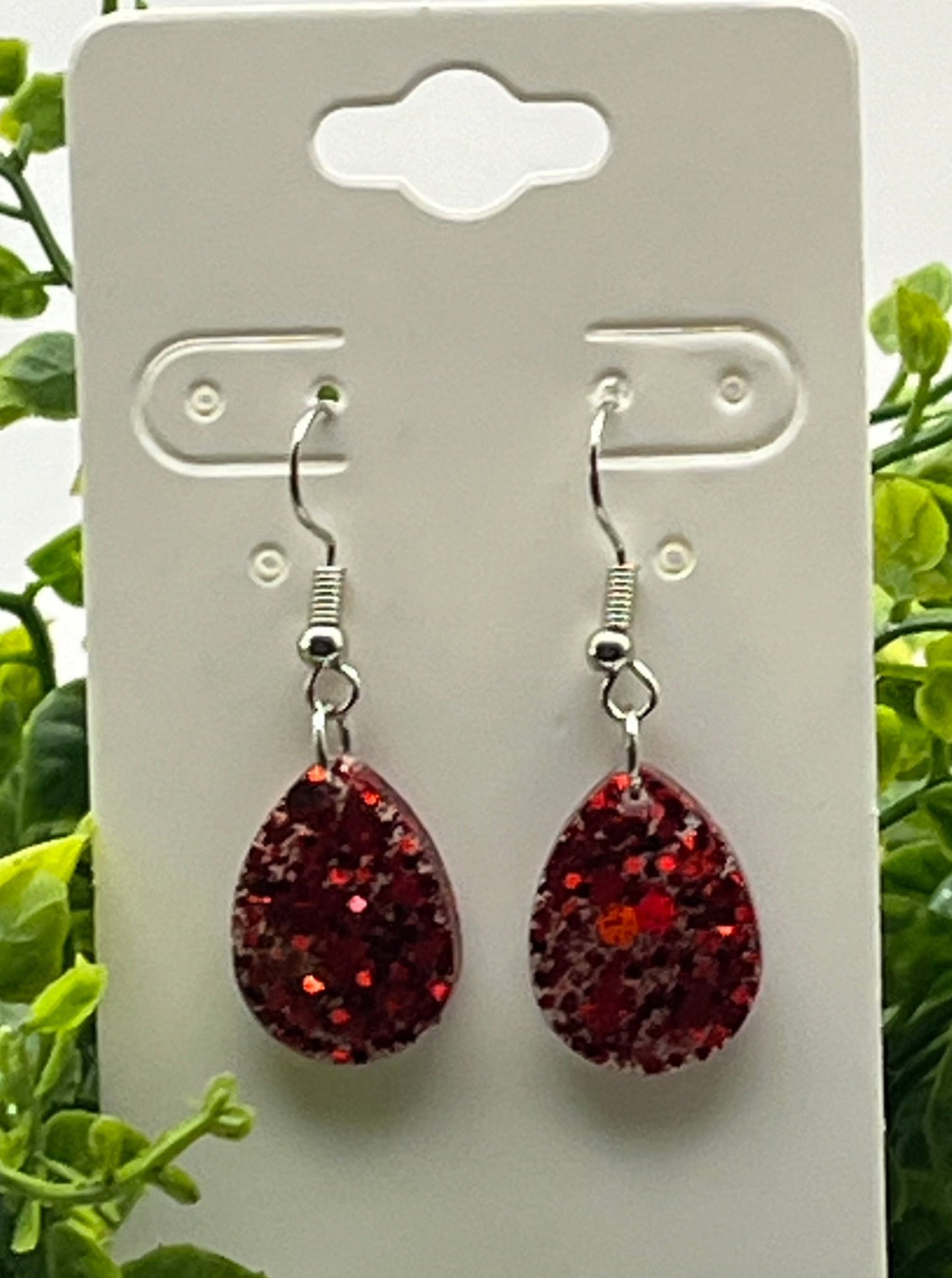 Small red teardrops