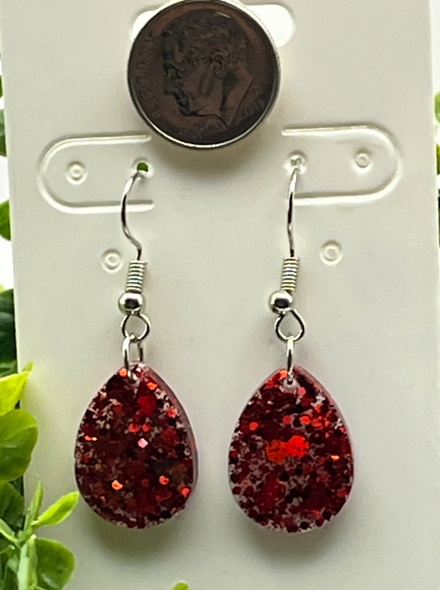 Small red teardrops