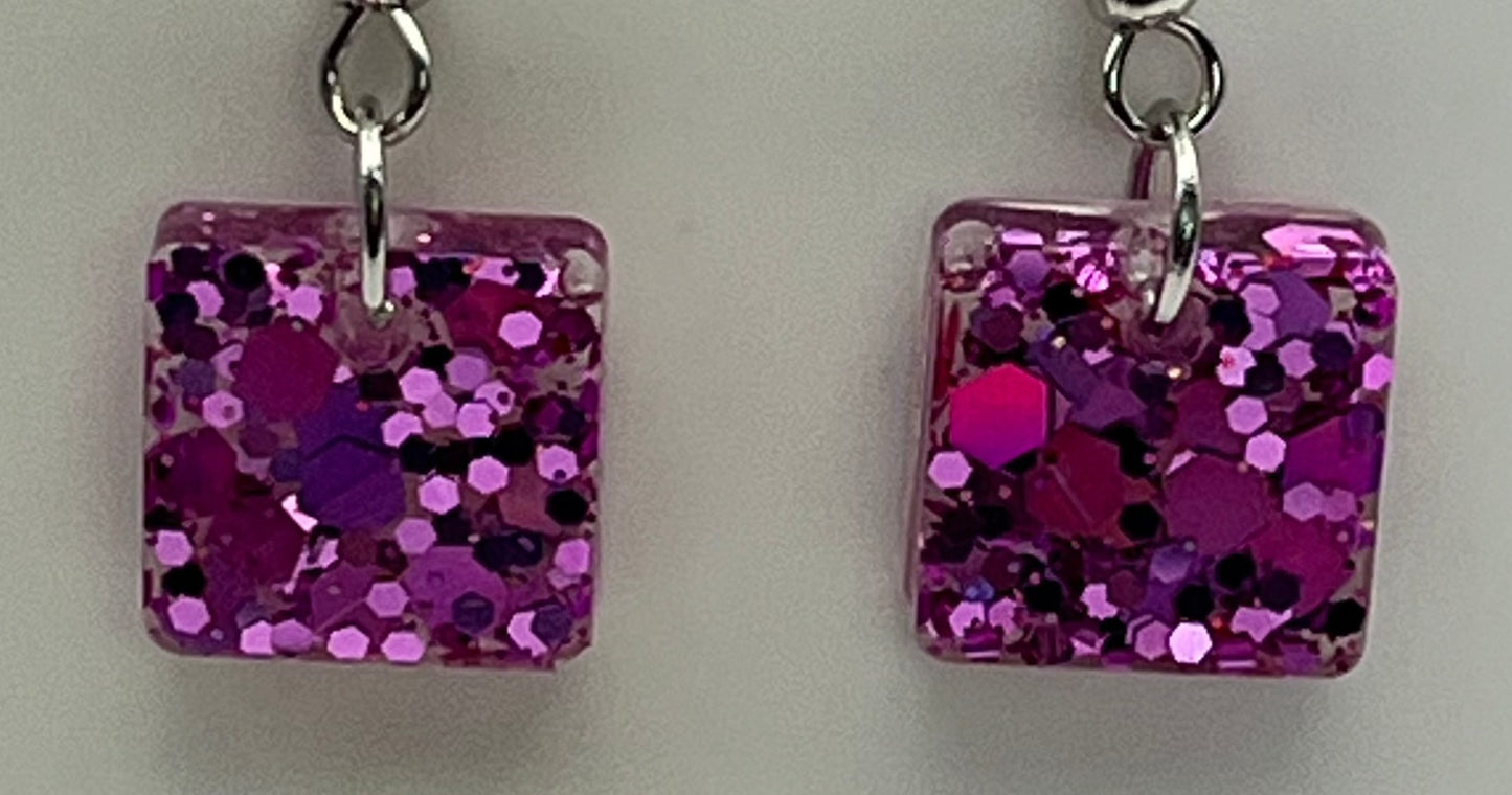 Small Squares Pink Holographic