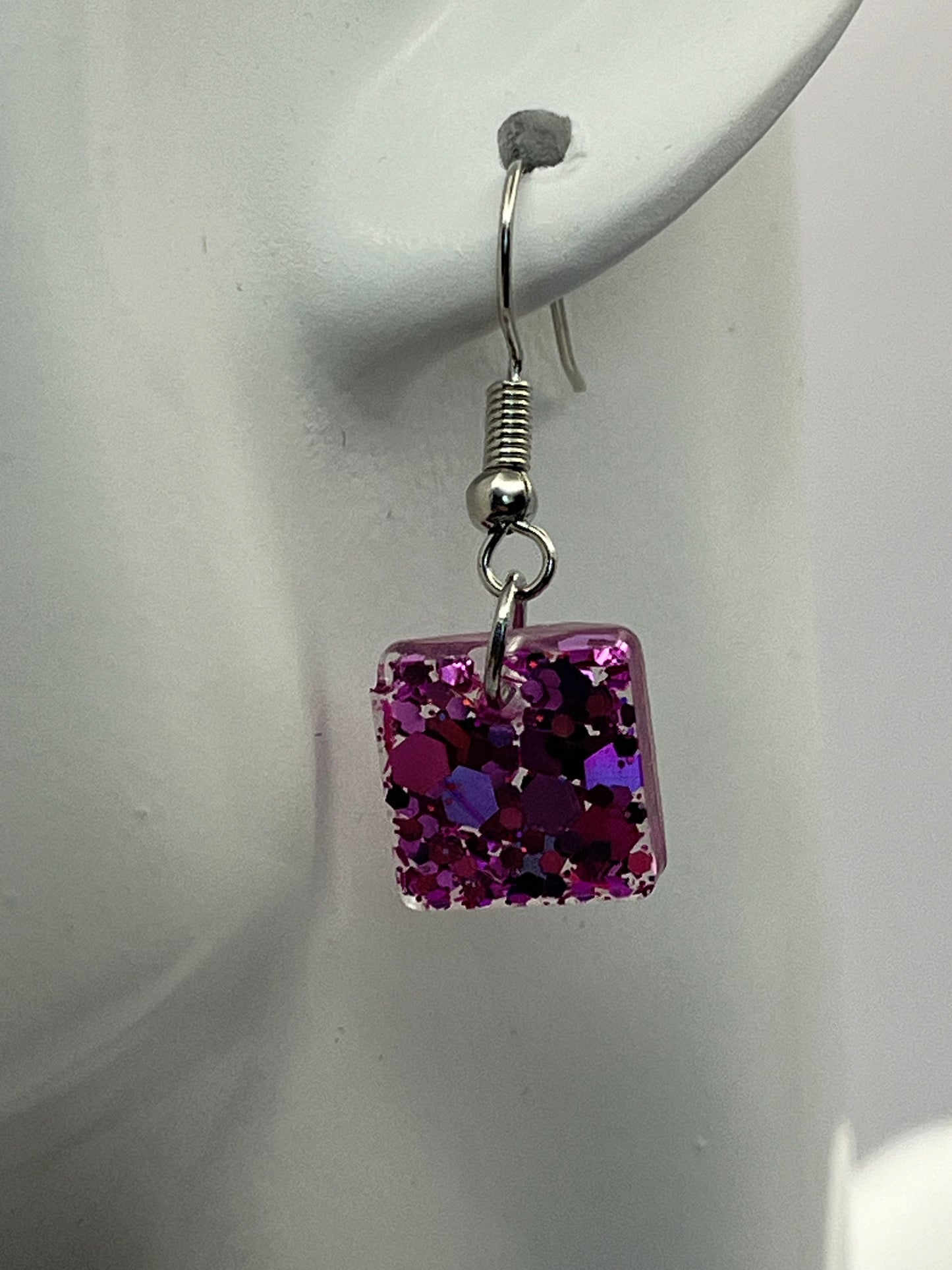 Small Squares Pink Holographic