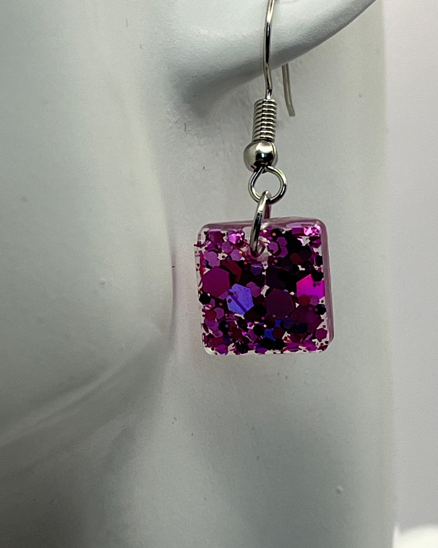 Small Squares Pink Holographic