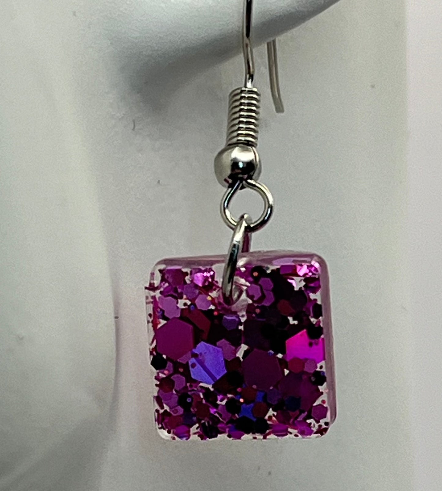 Small Squares Pink Holographic