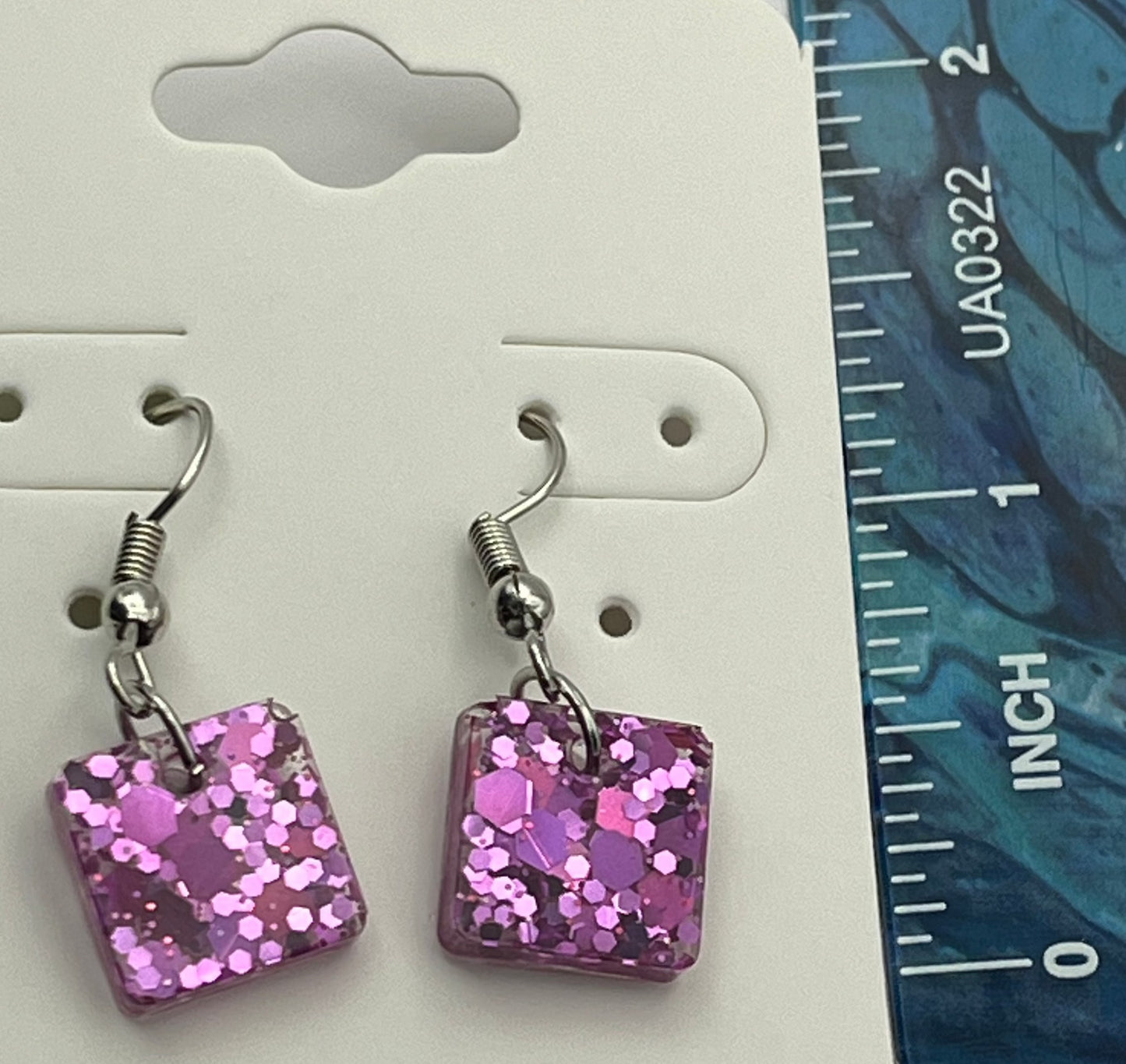 Small Squares Pink Holographic