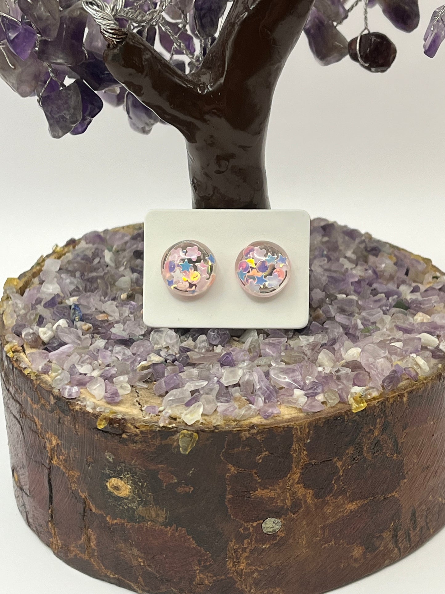 Single Pair Light Pink Studs