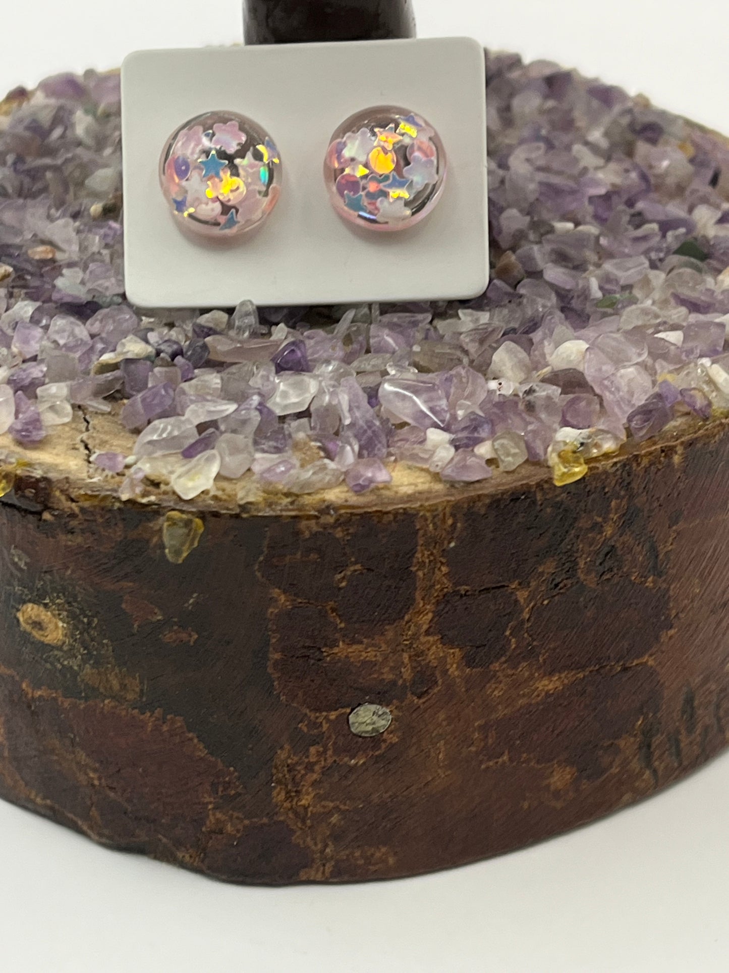 Single Pair Light Pink Studs