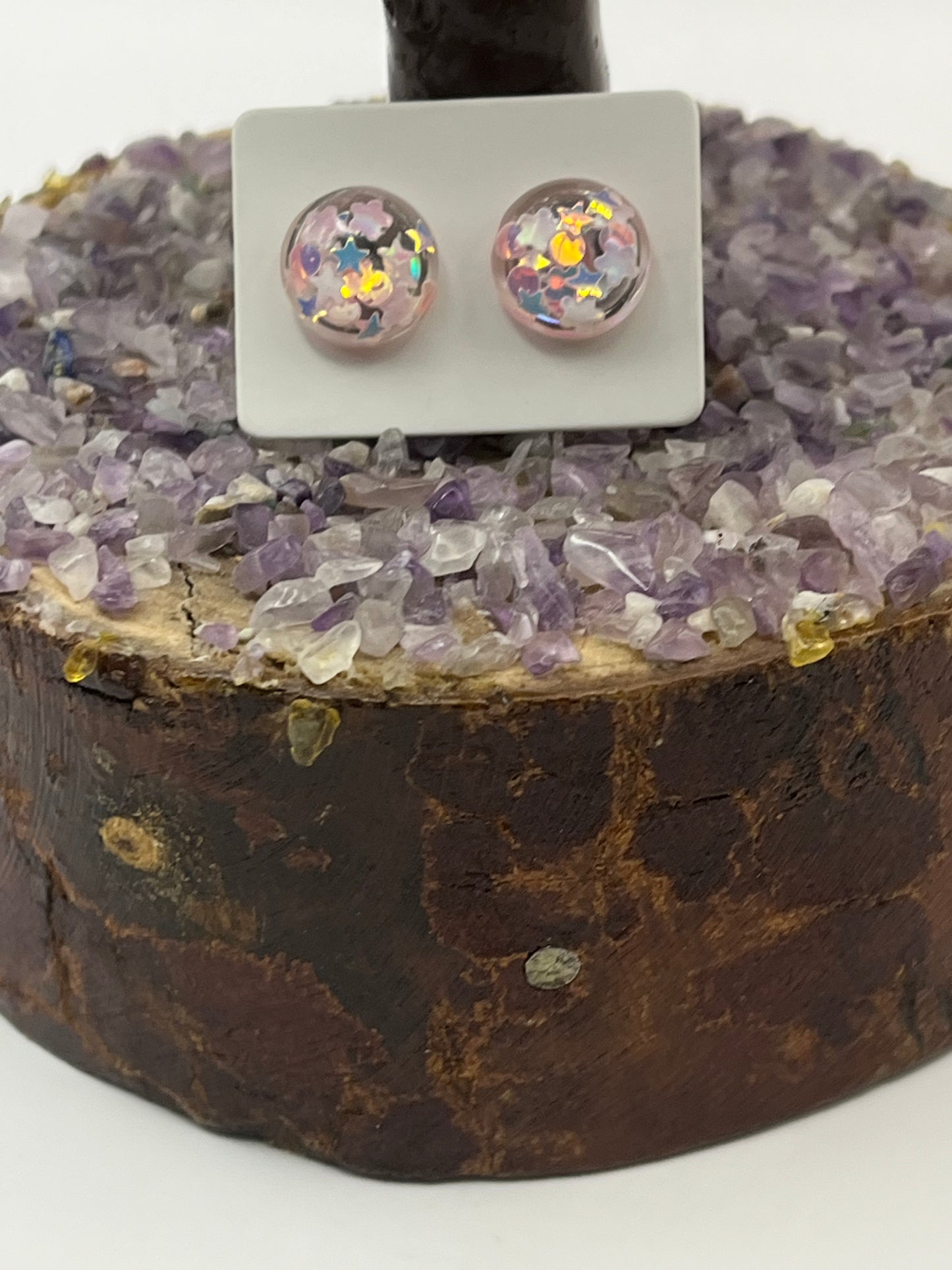 Single Pair Light Pink Studs