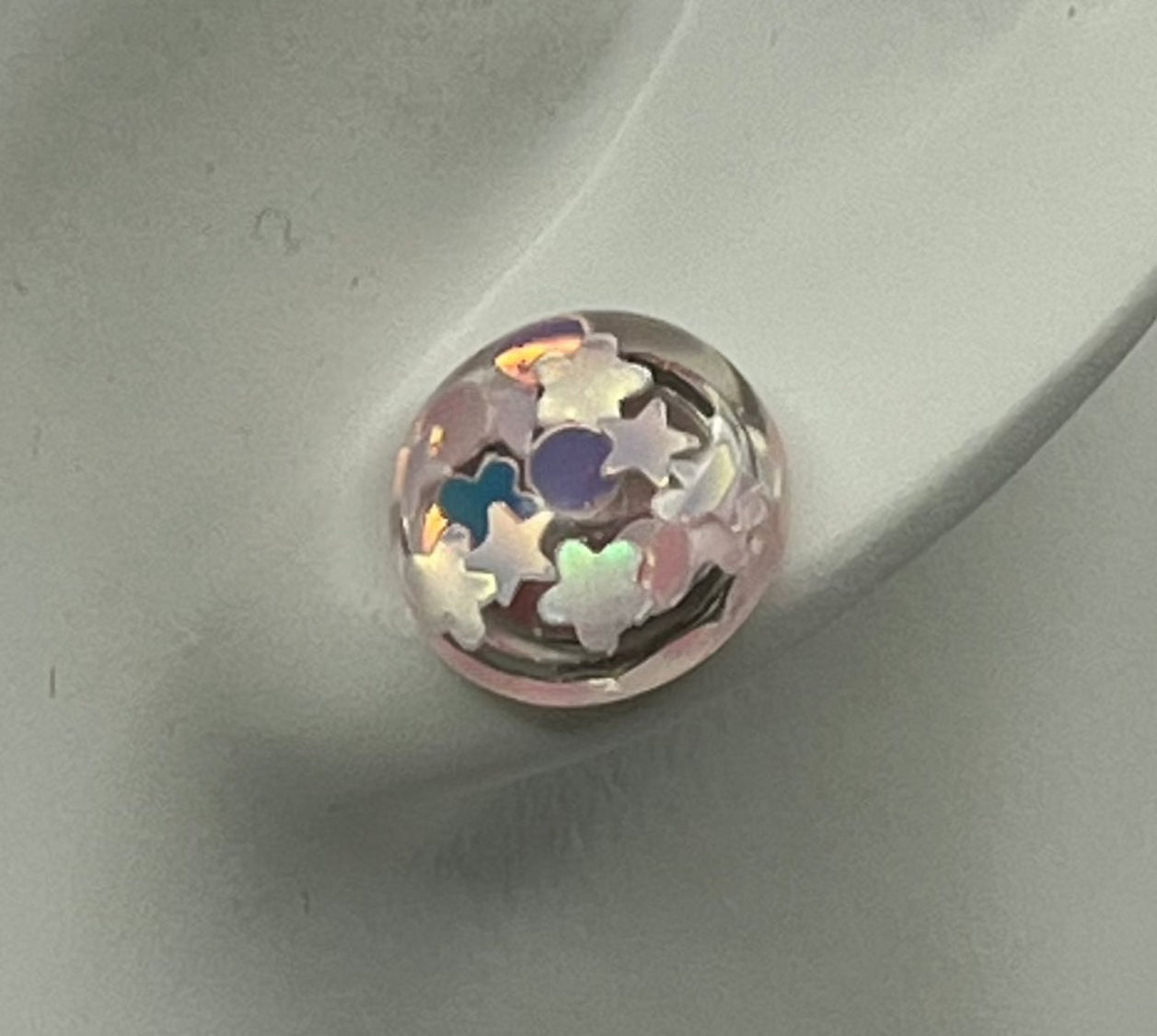 Single Pair Light Pink Studs