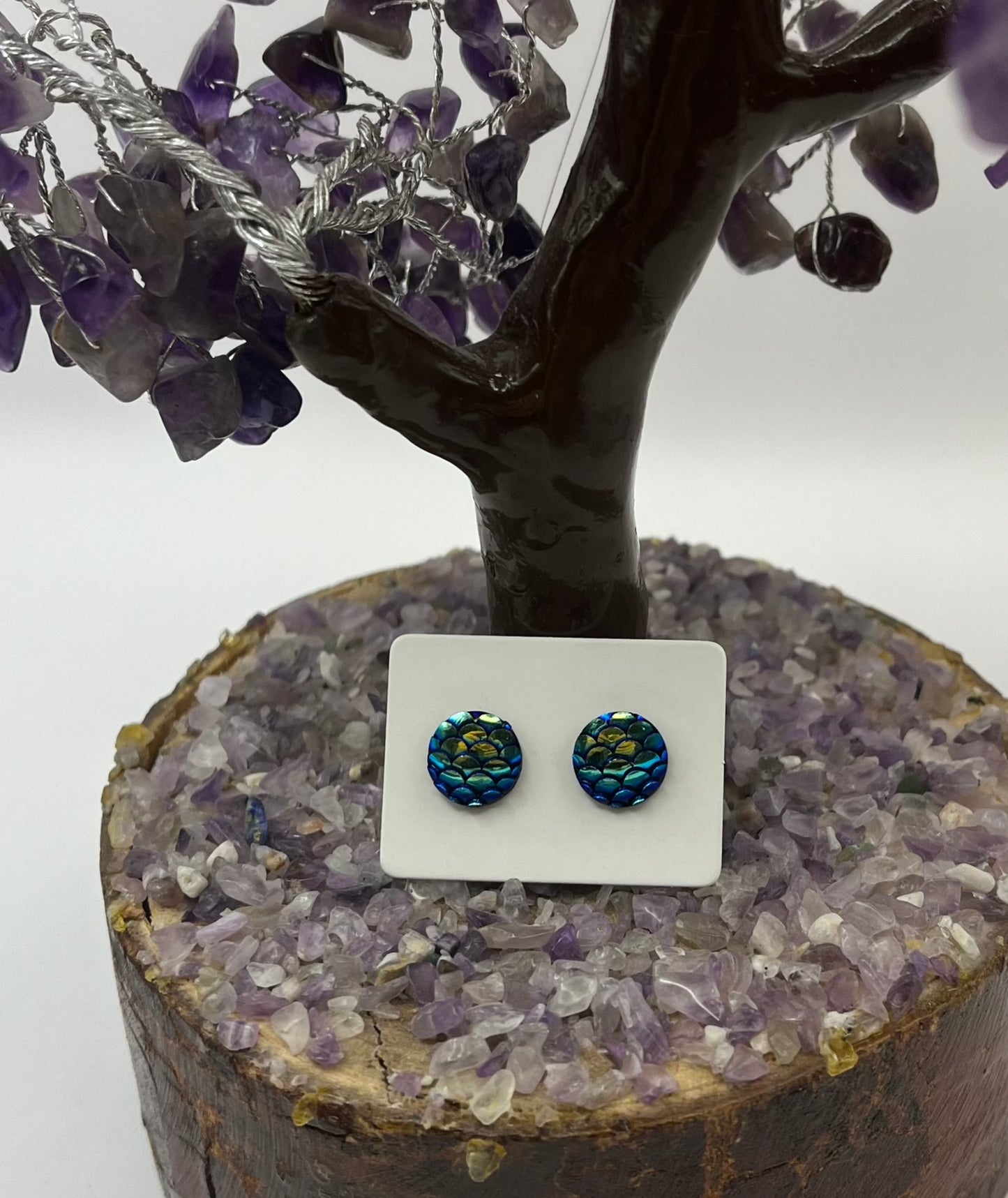 Single Pair Blue Mermaid Studs
