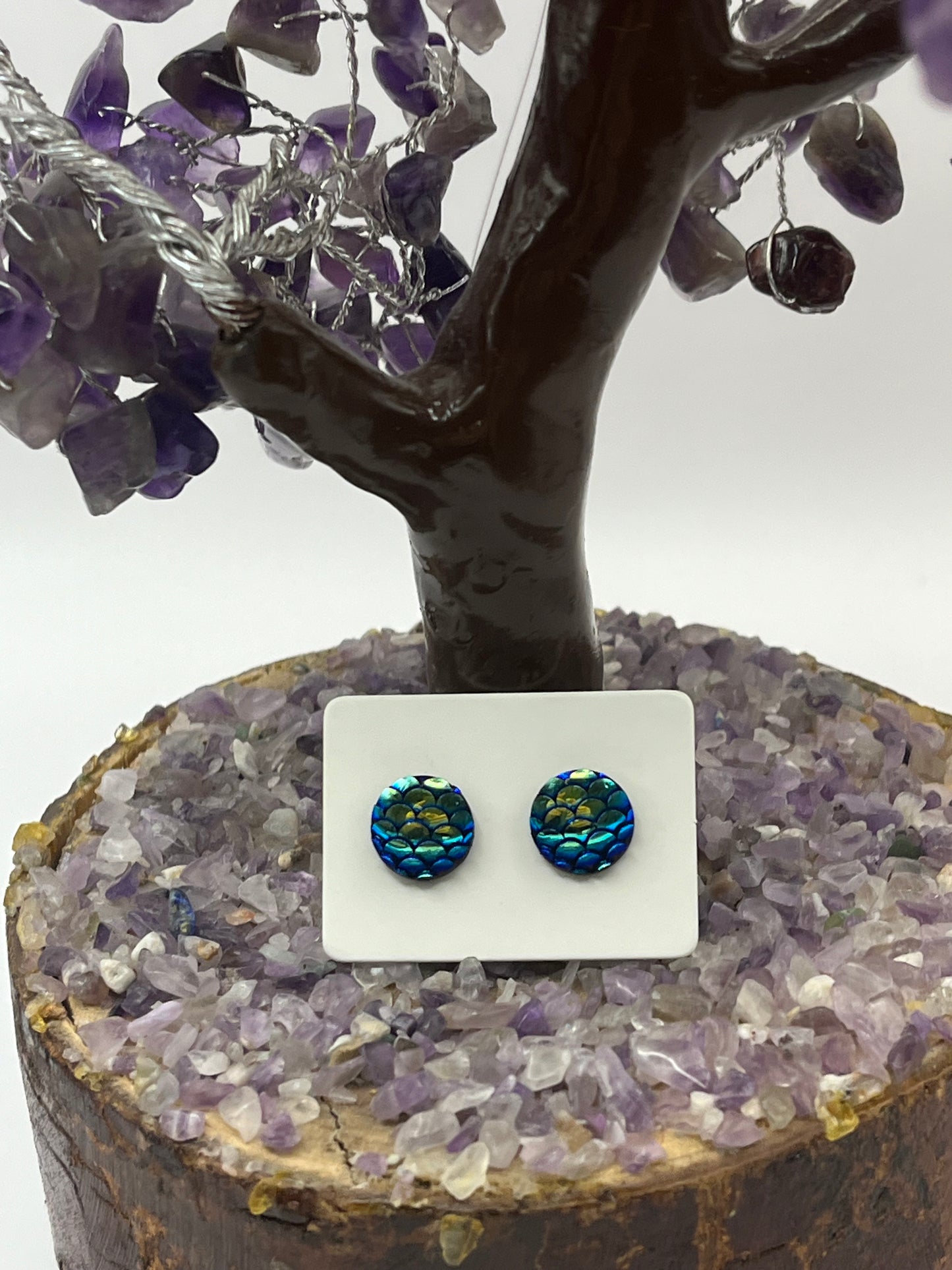 Single Pair Blue Mermaid Studs