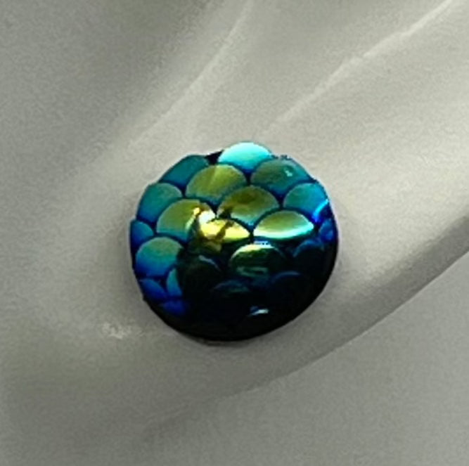 Single Pair Blue Mermaid Studs