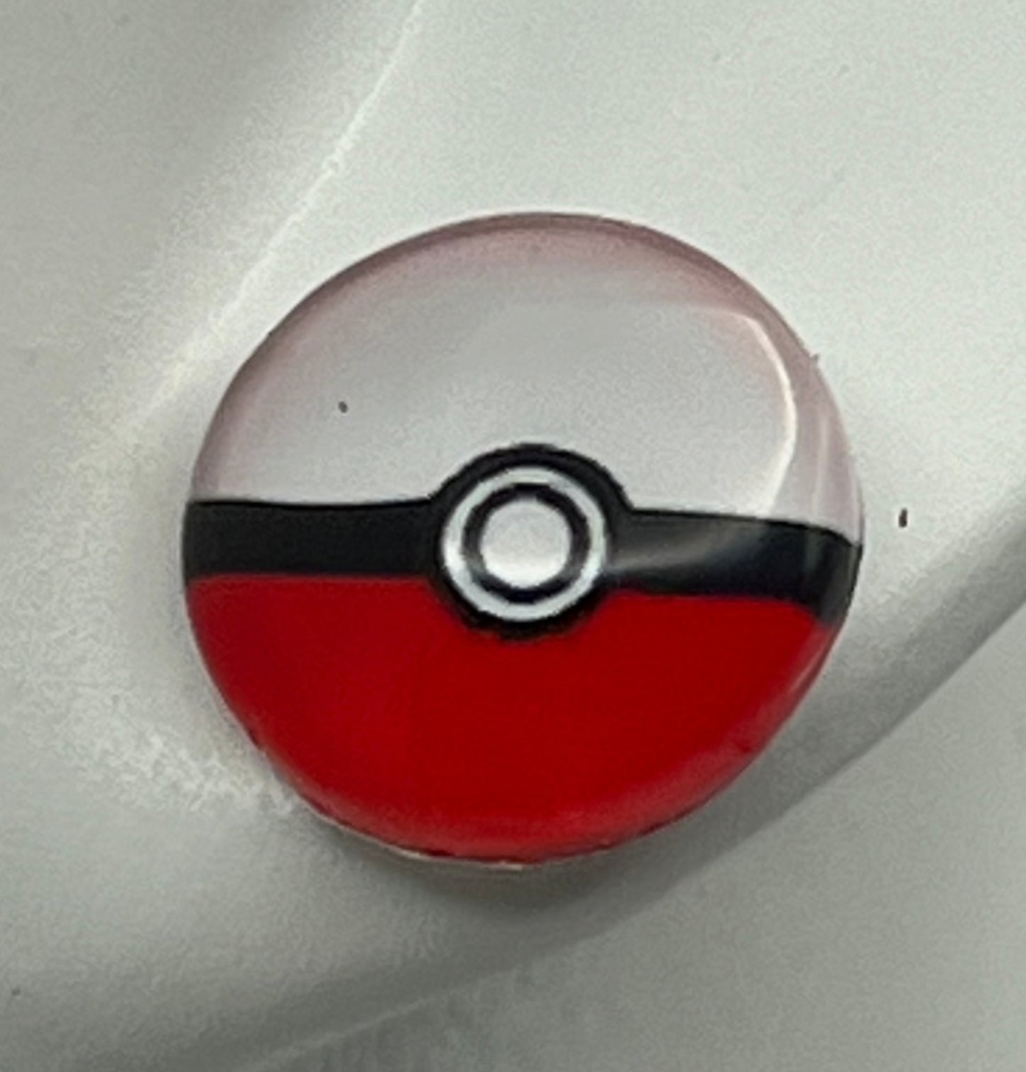 Single Pair Red and White Ball Studs