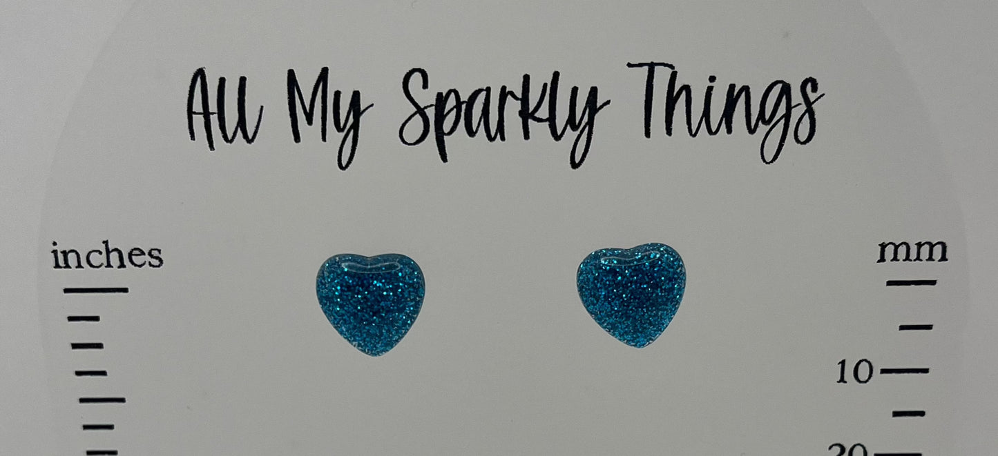 3 Pair Pack, Hearts Teal, Silver, and Black