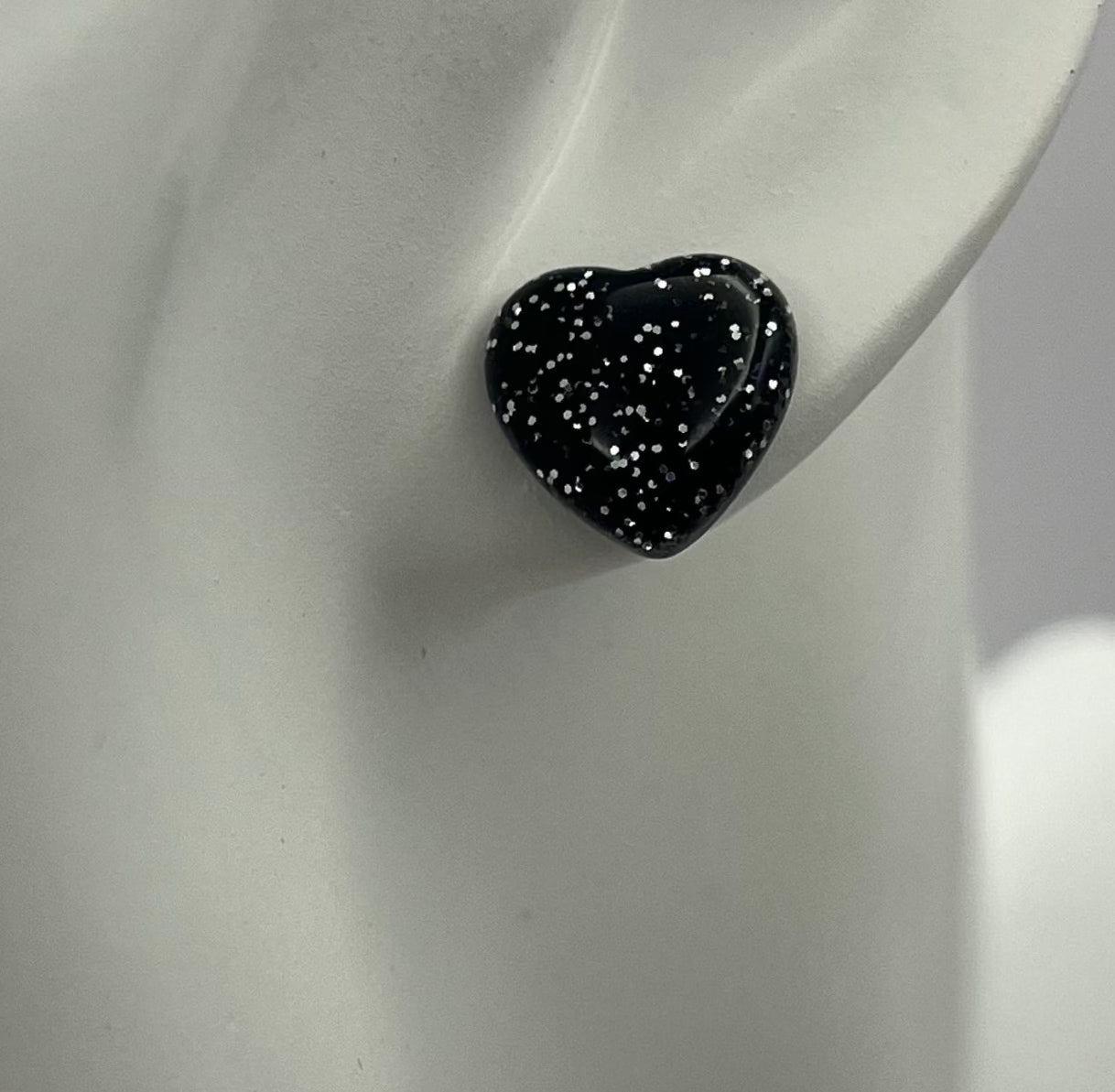 3 Pair Pack, Hearts Teal, Silver, and Black