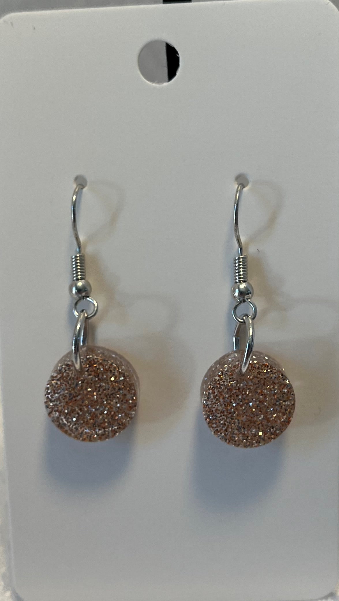 Small Circle Earrings, Champagne Gold