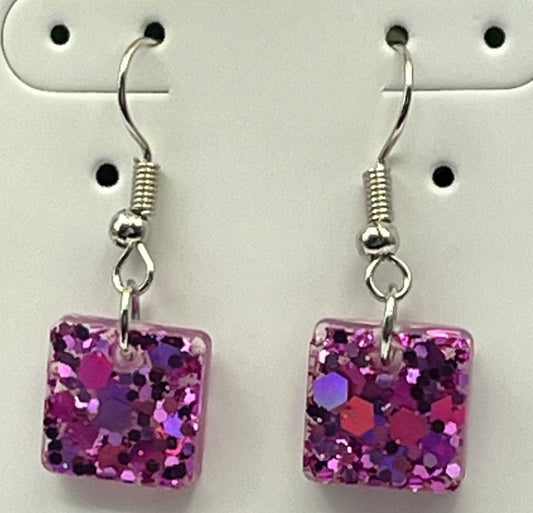 Small Squares Pink Holographic