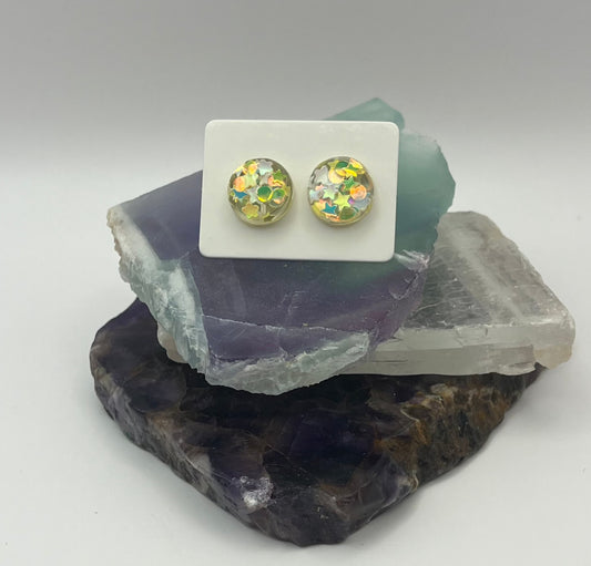 Single Pair Yellow with Stars Studs