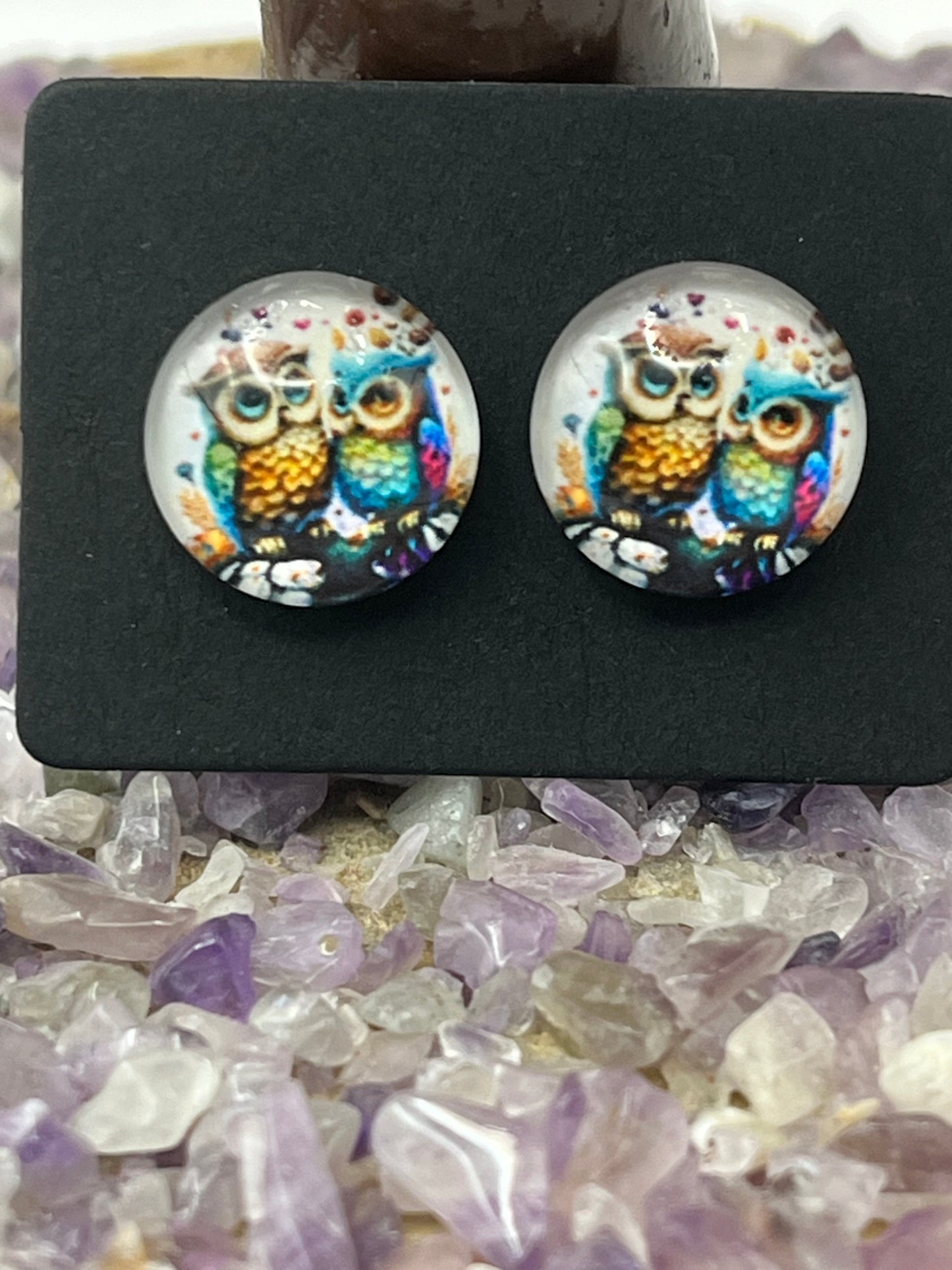 Single Pair Owl Studs