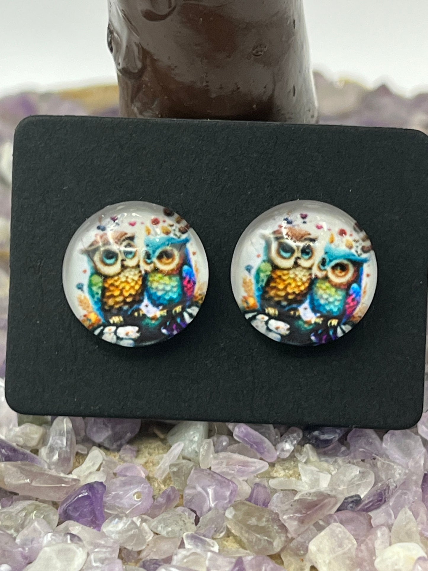 Single Pair Owl Studs