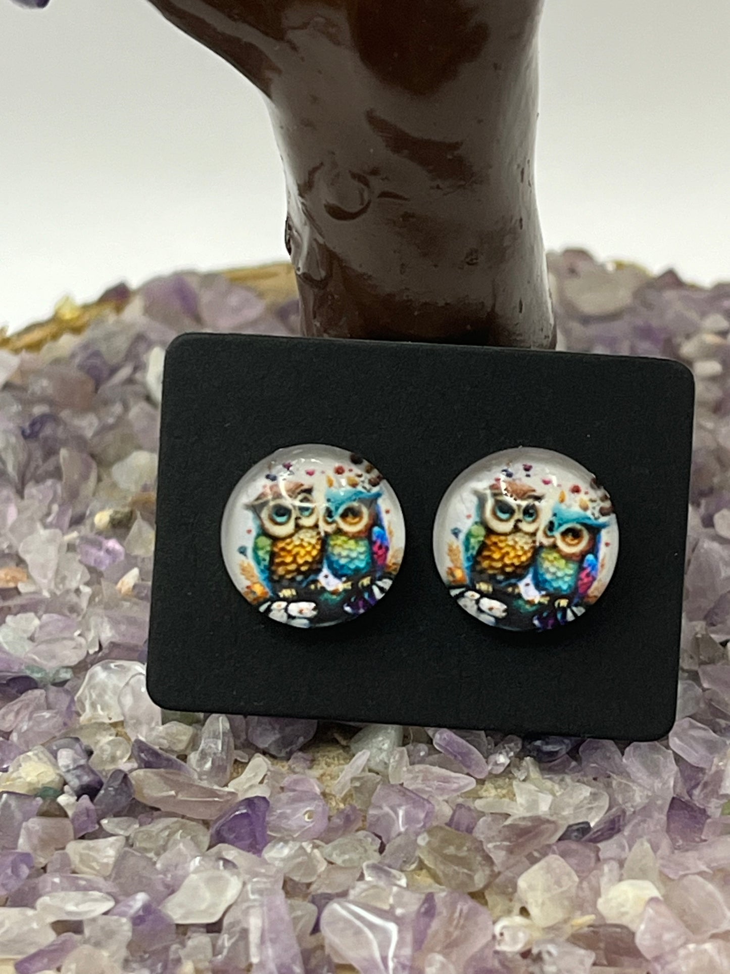 Single Pair Owl Studs
