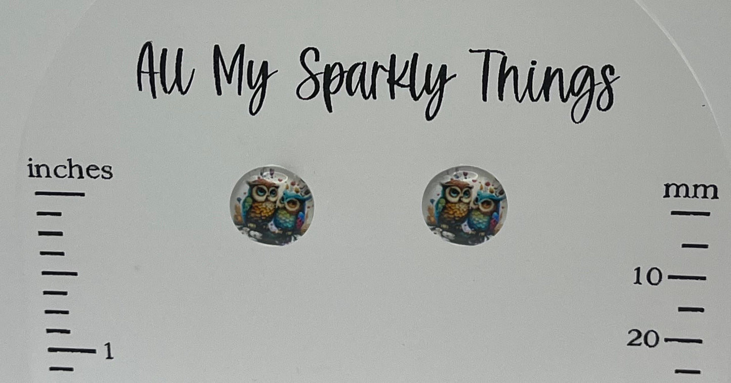 Single Pair Owl Studs