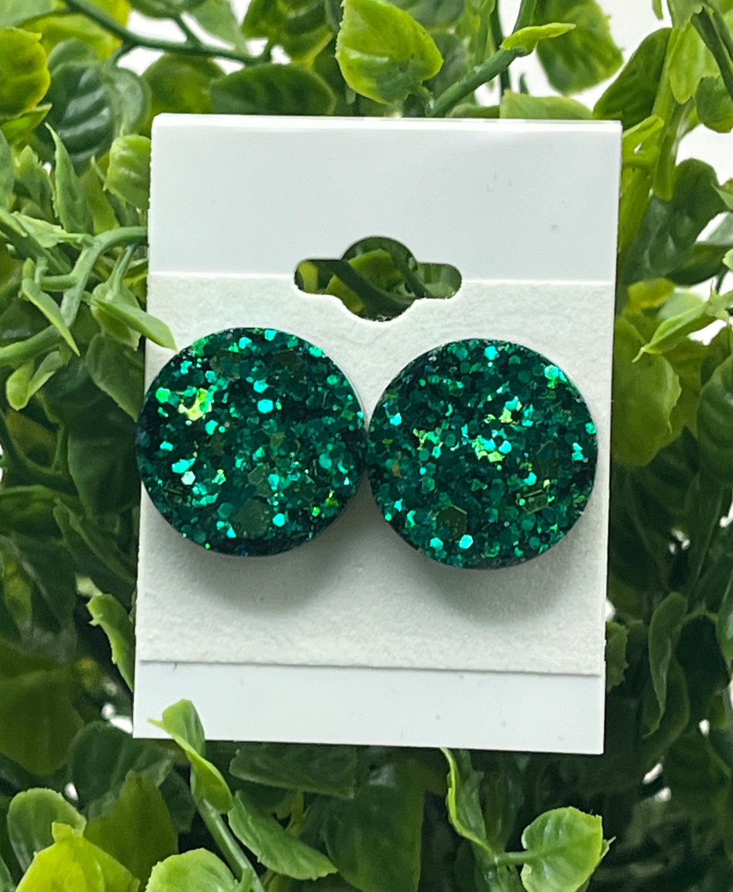 Large 18 mm Studs Green Holographic