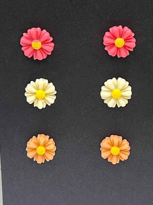 3 Pair Pack, Small flowers set #2
