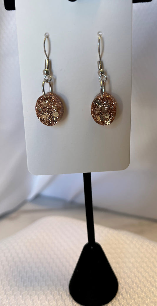 Small Oval Earrings Rose Gold