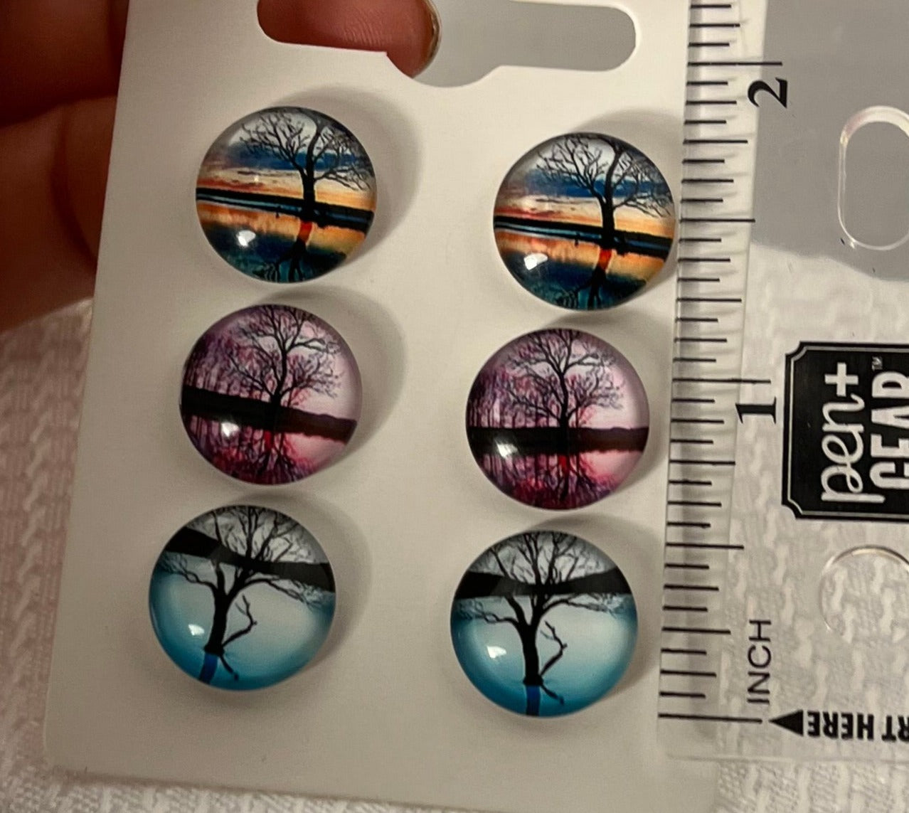 Three pair pack, sunset trees, pink trees, teal trees