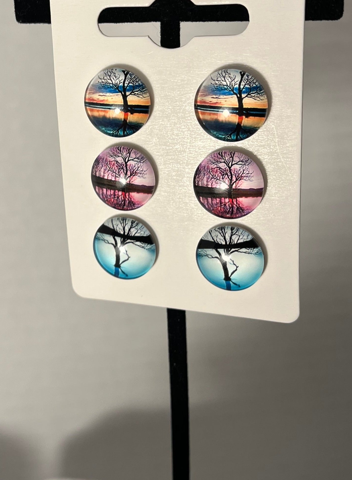 Three pair pack, sunset trees, pink trees, teal trees